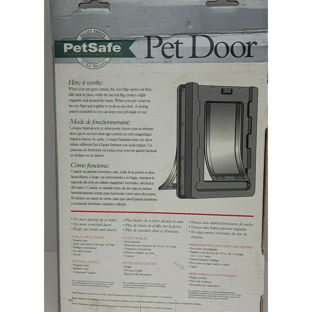 Pet Safe Pet Door Small Pets Up To 12 lbs (Brown)